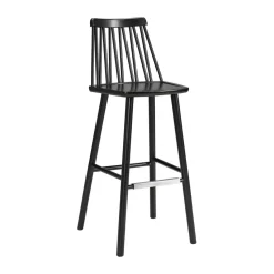 Taburete bar ZigZag 78 cm, Barniz negro
