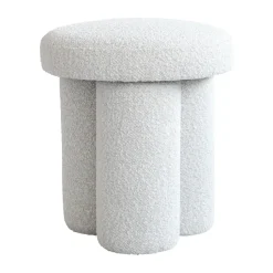 Taburete Big Foot Ø38x43 cm, Bouclé