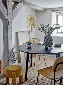 Taburete Bruno Ø42 cm, Amarillo