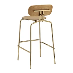 Taburete Curious 75 cm, Oak-brass