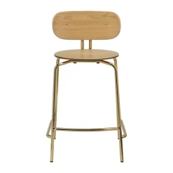 Taburete Curious 65 cm, Oak-brass