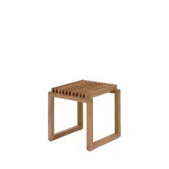 Taburete Cutter, Teca