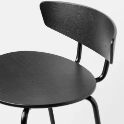 Taburete de bar bajo Herman, negro