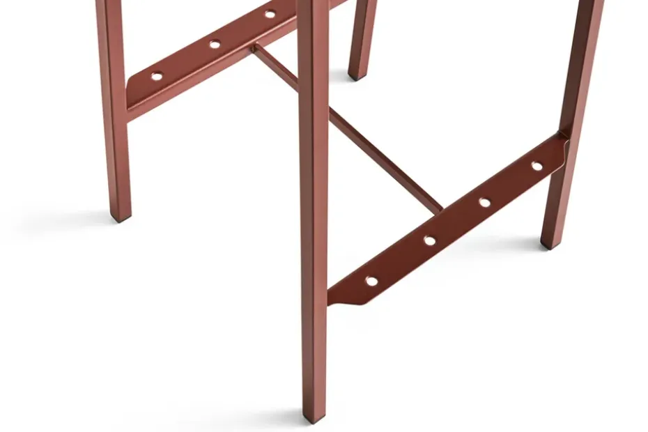 Taburete de bar Balcony bajo 65 cm, Rojo hierro