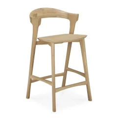 Taburete de bar Bok, Roble lacado, 65 cm
