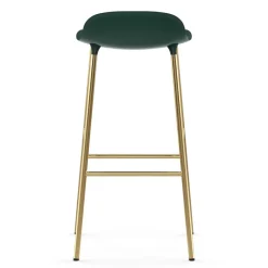 Taburete de bar con patas de bronce Form 75 cm, Verde