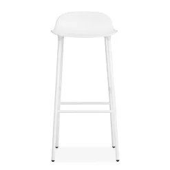 Taburete de bar con patas de metal Form 75 cm, blanco