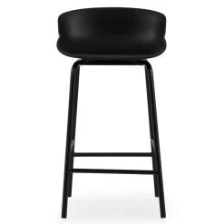 Taburete de bar con patas de metal Hyg 65 cm, Negro