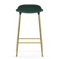 Taburete de bar con patas de bronce Form, Verde