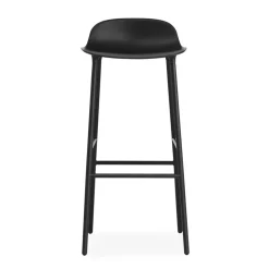 Taburete de bar con patas de metal Form 75 cm, negro