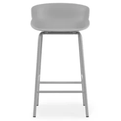 Taburete de bar con patas de metal Hyg 65 cm, Gris