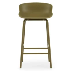 Taburete de bar con patas de metal Hyg 65 cm, Verde oliva