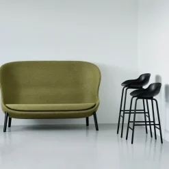 Taburete de bar con patas de metal Hyg 75 cm, Negro