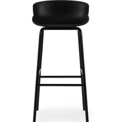 Taburete de bar con patas de metal Hyg 75 cm, Negro