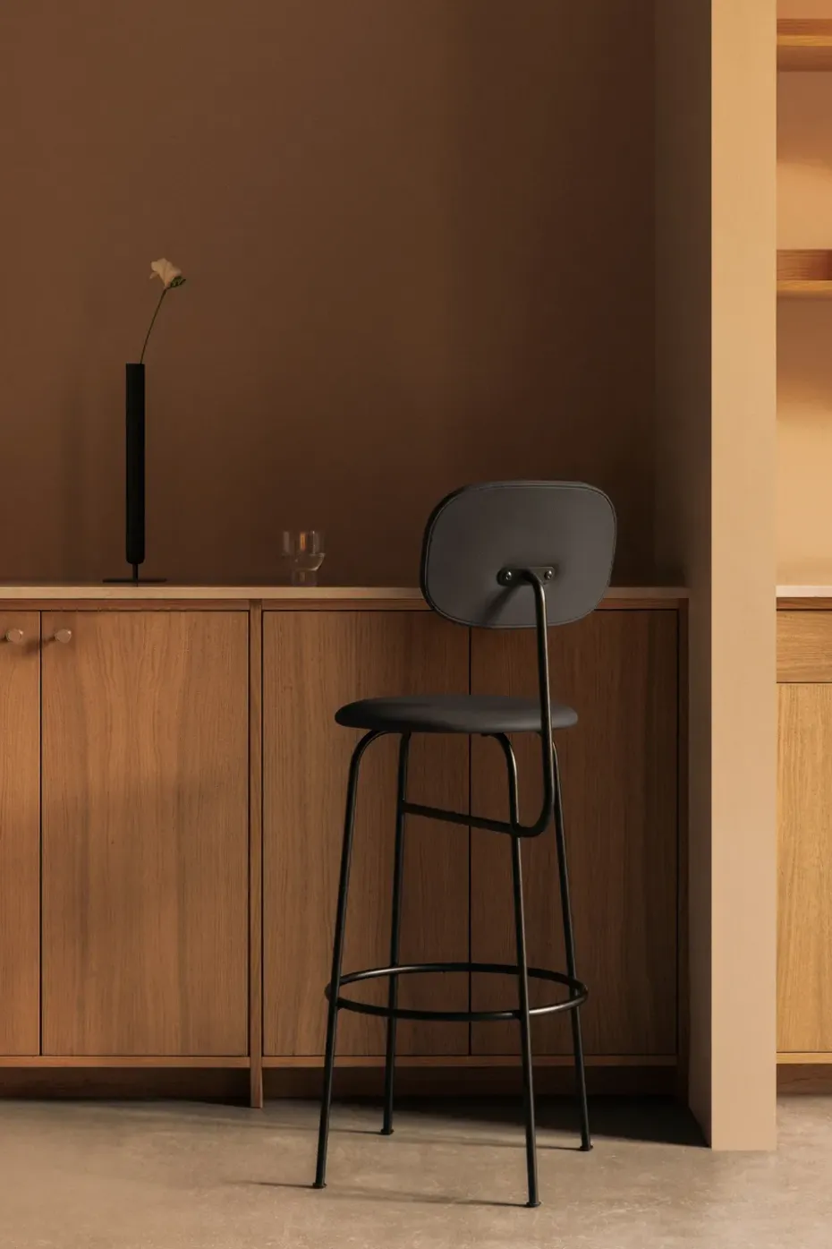 Taburete de bar con tapizado de cuero 63,5 cm, Dakar 0842