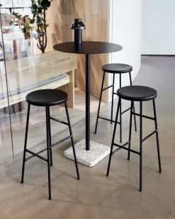 Taburete de bar Cornet 75 cm, Soft black oak-soft black