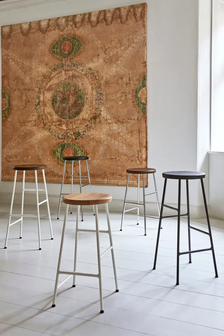 Taburete de bar Cornet 75 cm, Soft black oak-soft black