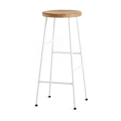 Taburete de bar Cornet 75 cm, Oiled oak-cream white