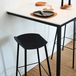 Taburete de bar Flamingo Hippo, Black-anthracite