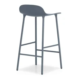 Taburete de bar Form Chair con patas de metal, azul