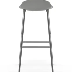Taburete de bar Form patas cromadas 75 cm, gris