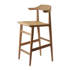 Taburete de bar Hedda, Roble natural monocoating-cordón de papel natural
