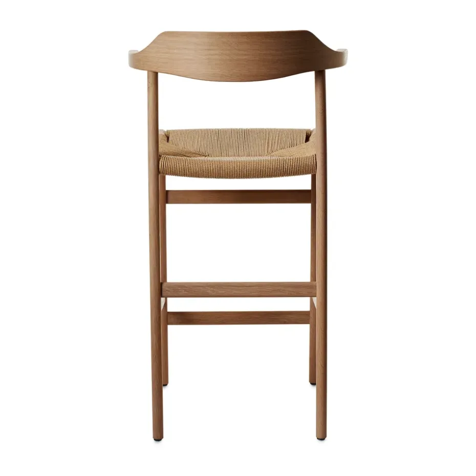 Taburete de bar Hedda, Roble natural monocoating-cordón de papel natural
