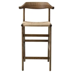 Taburete de bar Hedda, Roble-black-cordón de papel negro