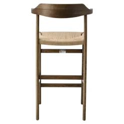 Taburete de bar Hedda, Roble-black-cordón de papel negro