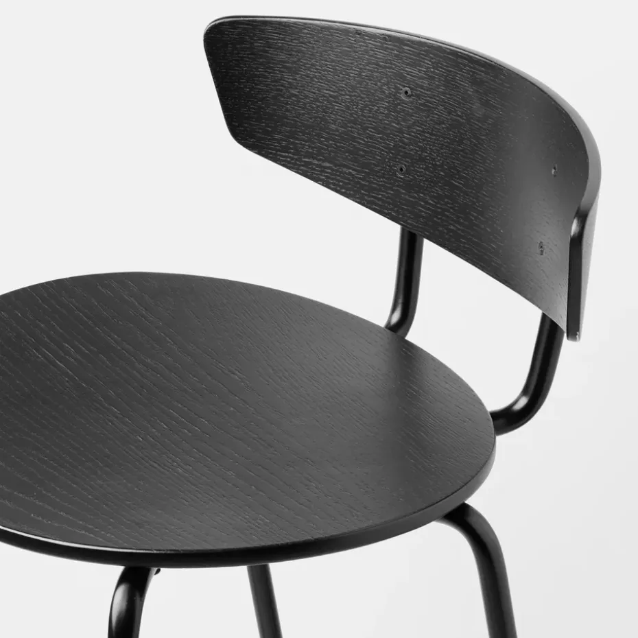 Taburete de bar Herman alto, Negro