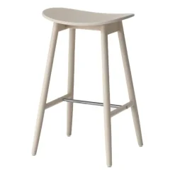 Taburete de bar Icha 65 cm, Roble tratado blanco