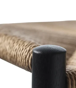 Taburete de bar J164C Counter Squared, Oak black painted-nature