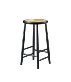 Taburete de bar J165C Counter Round, Oak black painted-nature