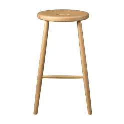 Taburete de bar J27C Counter, Beech nature lacquered