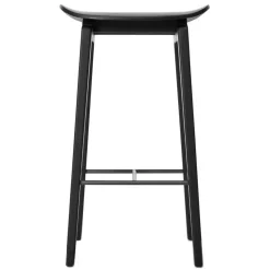 Taburete de bar NY11 65 cm, Roble teñido negro