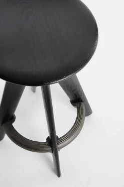 Taburete de bar Slab 76 cm, Roble negro