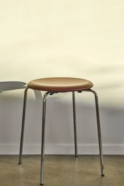 Taburete Dot cuero, Chestnut