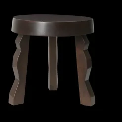 Taburete Faye, Mango oscuro manchado