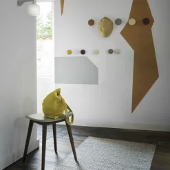 Taburete Fiber, White, base de acero en blanco