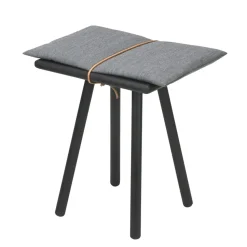 Taburete Georg, roble lacado negro