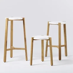 Taburete Happy 66, Blanco