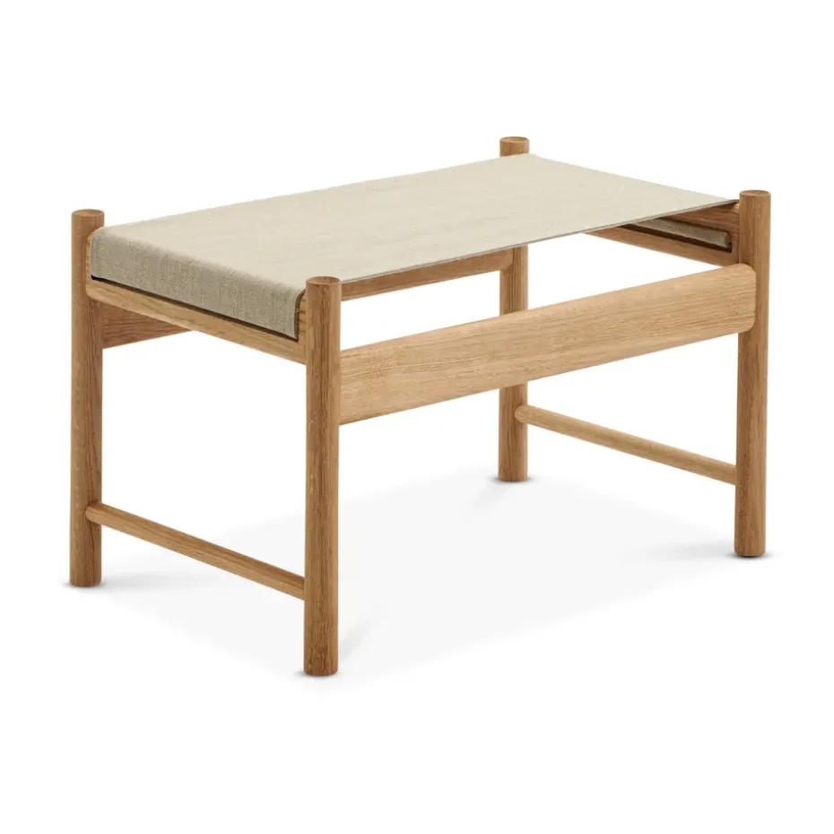 Taburete HB, Roble aceitado-lona