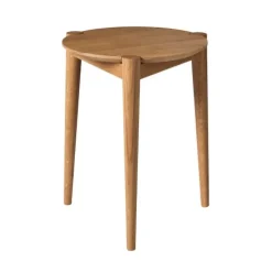 Taburete J160 35 cm, Roble macizo aceitado