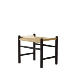 Taburete J16, Natural - roble lacado negro