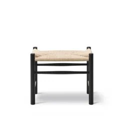 Taburete J16, Natural - roble lacado negro