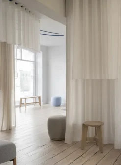 Taburete Kuon Ø47x45 cm, Boucla beige