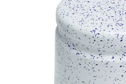 Taburete Last Ø32x44 cm, White-blue splatter