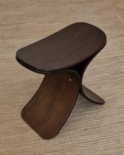 Taburete Luno 48×28×72 cm, Roble oscuro