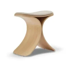 Taburete Luno 48×28×72 cm, Roble-beige textil
