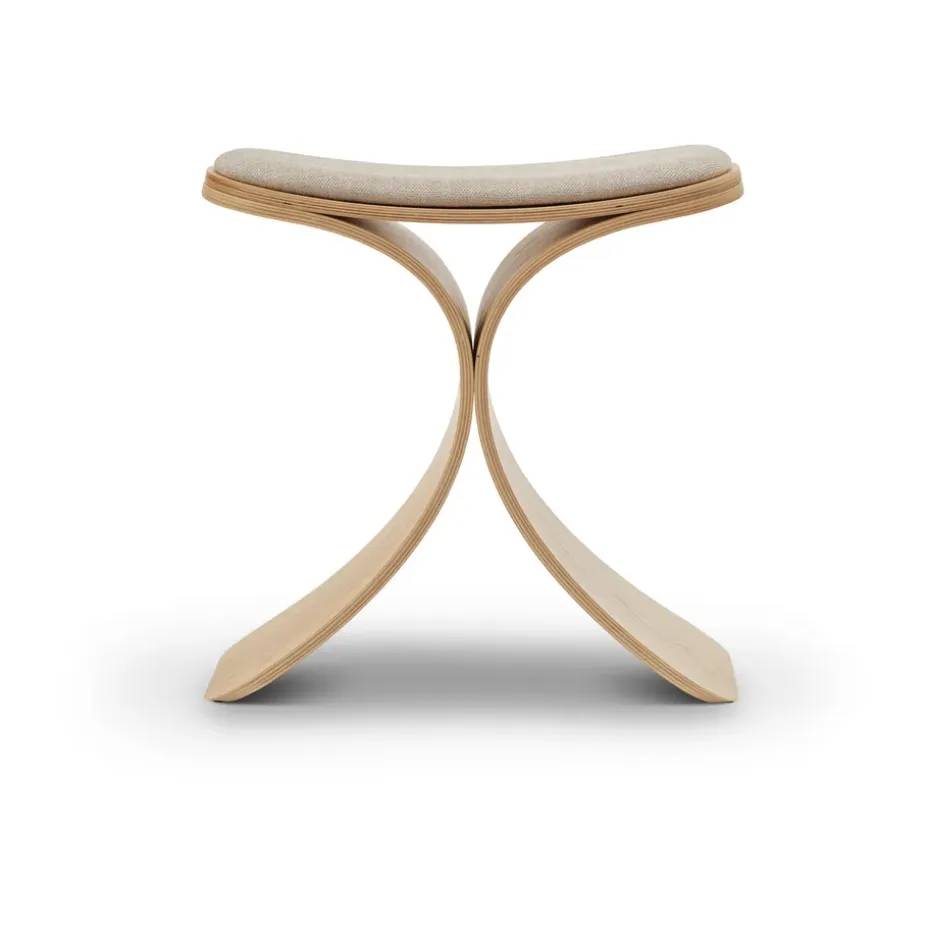 Taburete Luno 48×28×72 cm, Roble-beige textil